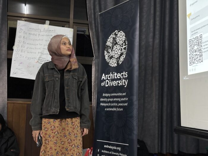Intan leads a workshop co-organised by Architects of Diveristy
